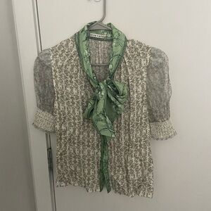 Alice+olivia blouse with neck tie